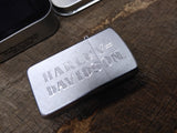 Vtg 2006 Zippo Slim Lighter Harley Davidson Satin Chrome w/Metal Box Nice Shape!