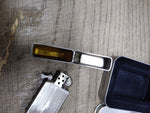 Vtg 2006 Zippo Slim Lighter Harley Davidson Satin Chrome w/Metal Box Nice Shape!