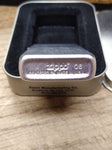 Vtg 2006 Zippo Slim Lighter Harley Davidson Satin Chrome w/Metal Box Nice Shape!