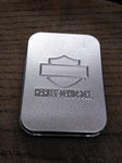Vtg 2006 Zippo Slim Lighter Harley Davidson Satin Chrome w/Metal Box Nice Shape!