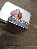 2005 Zippo Lighter Harley Davidson Motorcycles Red White Blue Enamel Flag w/Box!