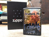 Sealed 2009 Zippo Lighter Bradford Pa Steam Locomotive Matt Black & Brass w/Box!