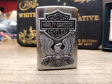Sealed 2014 Zippo Lighter Harley Davidson Motorcycles Shield/Eagle Made USA Box