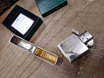Vtg 1998 Zippo Lighter Scrimshaw Sailing Ship and Lighthouse 2 Sided USA w/Box!