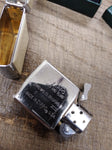 Vtg 1998 Zippo Lighter Scrimshaw Sailing Ship and Lighthouse 2 Sided USA w/Box!
