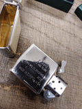 Vtg 1998 Zippo Lighter Scrimshaw Sailing Ship and Lighthouse 2 Sided USA w/Box!