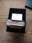 Vtg 1998 Zippo Lighter Scrimshaw Sailing Ship and Lighthouse 2 Sided USA w/Box!
