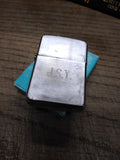 Vtg 1965 Zippo Cigarette Lighter Brushed Chrome Initial JSY Pat# 2517191 USA!