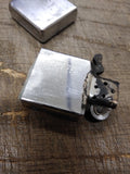 Vtg 1965 Zippo Cigarette Lighter Brushed Chrome Initial JSY Pat# 2517191 USA!