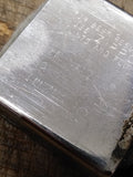 Vtg 1965 Zippo Cigarette Lighter Brushed Chrome Initial JSY Pat# 2517191 USA!