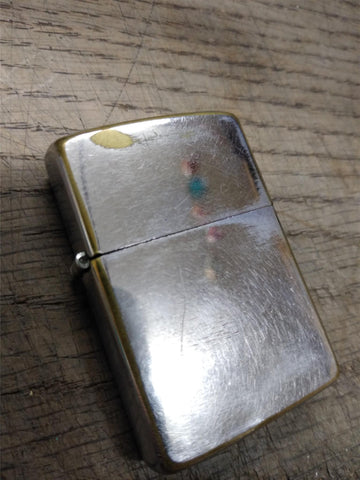 Vtg 1991 Zippo Pipe Lighter Brushed Chrome w/Patina Nice Snap Made In USA!