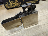 Vtg 1991 Zippo Pipe Lighter Brushed Chrome w/Patina Nice Snap Made In USA!