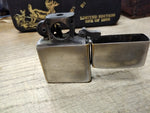 Vtg 1991 Zippo Pipe Lighter Brushed Chrome w/Patina Nice Snap Made In USA!
