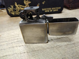Vtg 1991 Zippo Pipe Lighter Brushed Chrome w/Patina Nice Snap Made In USA!