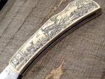 Vtg Never Used 1996 Zippo Lighter Case Knife Whitetail Deer Scrimshaw Set w/Box!