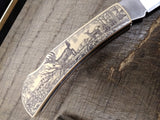 Vtg Never Used 1996 Zippo Lighter Case Knife Whitetail Deer Scrimshaw Set w/Box!