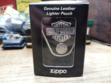 NOS Zippo Harley Davidson Motorcycle Genuine Leather Cigarett Lighter Belt Pouch