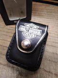 NOS Zippo Harley Davidson Motorcycle Genuine Leather Cigarett Lighter Belt Pouch