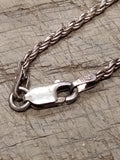 Vtg Sterling Silver Four Way Cross Pendant Necklace 16" I Am Catholic Italy Nice