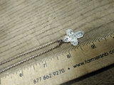 Vtg Sterling Silver Four Way Cross Pendant Necklace 16" I Am Catholic Italy Nice