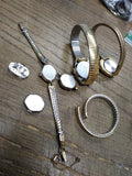 Vtg Ladies Watch Parts Repair Repurpose Lot Elgin Rensie Vulcain Manson Le Baron