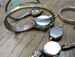 Vtg Ladies Watch Parts Repair Repurpose Lot Elgin Rensie Vulcain Manson Le Baron