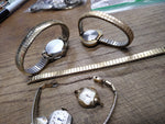 Vtg Ladies Watch Parts Repair Repurpose Lot Elgin Rensie Vulcain Manson Le Baron