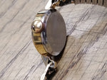 Vtg Ladies Caravelle Mechanical Gold Tone Wrist Watch 17 Jewels Silver Dial Runs
