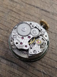 Vtg Ladies Caravelle Mechanical Gold Tone Wrist Watch 17 Jewels Silver Dial Runs