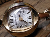 Vtg Ladies Caravelle Mechanical Gold Tone Wrist Watch 17 Jewels Silver Dial Runs
