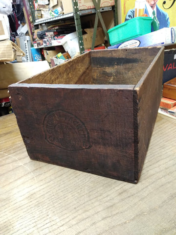 Vtg Del Monte Wooden 25 Lbs Fancy Peach Fruit Crate 9.5" x 15.5" California USA!