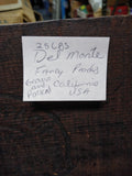 Vtg Del Monte Wooden 25 Lbs Fancy Peach Fruit Crate 9.5" x 15.5" California USA!