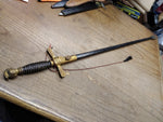 Vtg Knights Of Golden Circle? Fraternal Organization Ceremonial Sword w/Scabbard