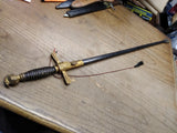 Vtg Knights Of Golden Circle? Fraternal Organization Ceremonial Sword w/Scabbard