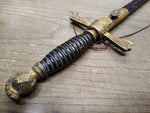Vtg Knights Of Golden Circle? Fraternal Organization Ceremonial Sword w/Scabbard