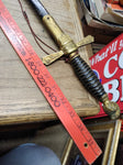 Vtg Knights Of Golden Circle? Fraternal Organization Ceremonial Sword w/Scabbard
