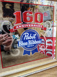 Vtg 2004 Pabst Brewing 160th Anniversary Fancy Framed Mirror Sign 18.5" x 18.5"