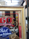 Vtg 2004 Pabst Brewing 160th Anniversary Fancy Framed Mirror Sign 18.5" x 18.5"