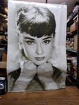 Vtg Actress Audrey Hepburn Photograph Poster 33" x 22" Pyramid International