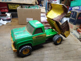 Vtg 1970's Tonka Dump Truck Pressed Steel Green Yellow Model# 13190