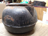 Vtg Primitive Heavy Cast Iron Tea Kettle Pot Swivel Lid Rustic Farmhouse