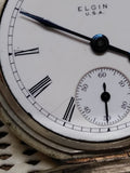 Vtg Antique 1900 Elgin Grade 208 Pocket Watch 18s 7J Good Balance Wheel Repair