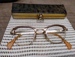 Vtg AO American Optical Art Deco Ladies 12K Gold Filled Cats Eye Glasses w/Case!