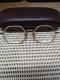 Vtg Art Craft 1/20 12K Gold Filled Octagonal Wire Frame Eye Glasses Good Shape!
