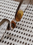 Vtg Art Craft 1/20 12K Gold Filled Octagonal Wire Frame Eye Glasses Good Shape!