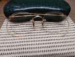 Vtg 1/10 12K Gold Filled Frameless Wire Eye Glasses Good Shape!