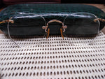 Vtg 1/10 12K Gold Filled Frameless Wire Eye Glasses Good Shape!
