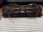 Vtg S/C 1/10 12K Gold Filled Half Frame Wire Rim Eye Glasses Good Shape!