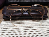 Vtg S/C 1/10 12K Gold Filled Half Frame Wire Rim Eye Glasses Good Shape!