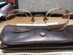 Vtg S/C 1/10 12K Gold Filled Half Frame Wire Rim Eye Glasses Good Shape!